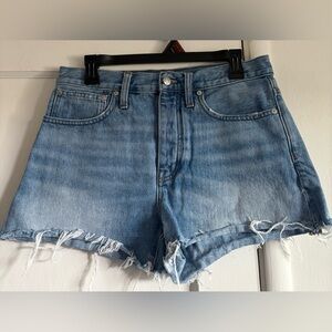 Madewell Light Blue Distressed Jean Shorts